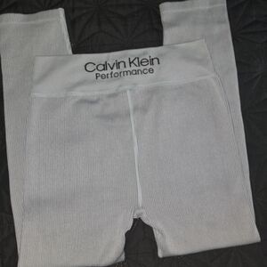Calvin Klein Performance  Ribbed Pale Blue Leggings